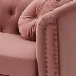 Canapé 2 Places En Velours TURNER - Vieux Rose 10 Canapé 2 Places En Velours TURNER - Vieux Rose -Promos Chesteris Boutique canape 393141