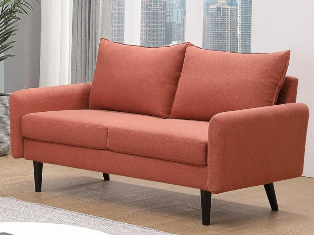 Canapé 2 Places En Tissu HALIA - Terracotta 2 Canapé 2 Places En Tissu HALIA - Terracotta – Image 2