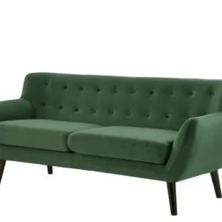 Canapé 3 Places En Velours Vert Sapin SERTI II 8 Canapé 3 Places En Velours Vert Sapin SERTI II -Promos Chesteris Boutique canape 3956519