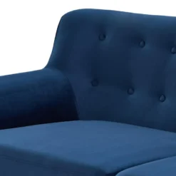 Canapé 2 Places En Velours Bleu Nuit SERTI II -Promos Chesteris Boutique canape 3956673