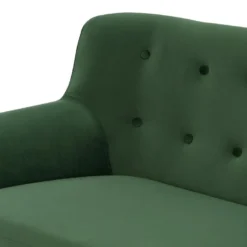 Canapé 2 Places En Velours Vert Sapin SERTI II -Promos Chesteris Boutique canape 3956689