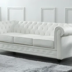 Canapé 3 Places En Cuir De Buffle CHESTERFIELD - Blanc 9 Canapé 3 Places En Cuir De Buffle CHESTERFIELD - Blanc -Promos Chesteris Boutique canape 398839