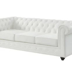 Canapé 3 Places En Cuir De Buffle CHESTERFIELD - Blanc 7 Canapé 3 Places En Cuir De Buffle CHESTERFIELD - Blanc -Promos Chesteris Boutique canape 398843