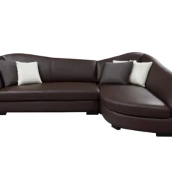 Canapé D'angle Cuir De Buffle 5 Places CAIPI - Marron - Angle Droit De Pascal Morabito -Promos Chesteris Boutique canape 425973