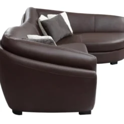 Canapé D'angle Cuir De Buffle 5 Places CAIPI - Marron - Angle Droit De Pascal Morabito -Promos Chesteris Boutique canape 425977