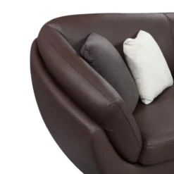 Canapé D'angle Cuir De Buffle 5 Places CAIPI - Marron - Angle Droit De Pascal Morabito -Promos Chesteris Boutique canape 425979