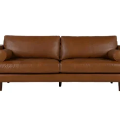 Canapé 3 Places 100% Cuir Supérieur VLADIMIR - Marron Vintage -Promos Chesteris Boutique canape 433897