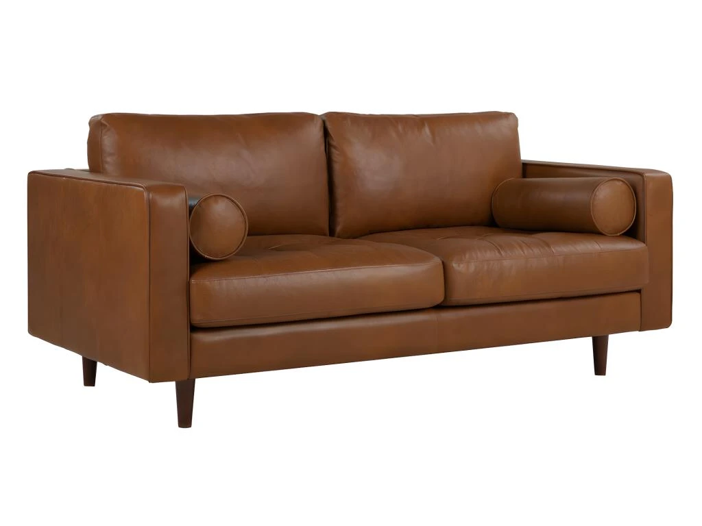 Canapé 2 Places 100% Cuir Supérieur VLADIMIR - Marron Vintage 3 Canapé 2 Places 100% Cuir Supérieur VLADIMIR - Marron Vintage – Image 3
