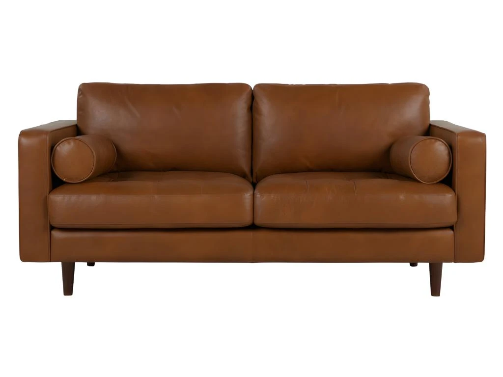 Canapé 2 Places 100% Cuir Supérieur VLADIMIR - Marron Vintage 2 Canapé 2 Places 100% Cuir Supérieur VLADIMIR - Marron Vintage – Image 2