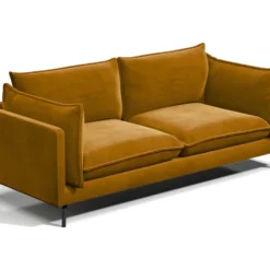 Canapé 3 Places En Velours KESTREL - Jaune Moutarde De Pascal Morabito 8 Canapé 3 Places En Velours KESTREL - Jaune Moutarde De Pascal Morabito -Promos Chesteris Boutique canape 438321