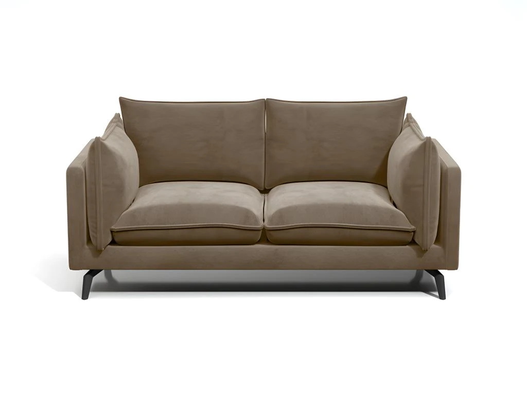 Canapé 2 Places En Velours KESTREL - Taupe De Pascal Morabito 1 Canapé 2 Places En Velours KESTREL - Taupe De Pascal Morabito