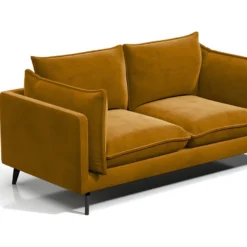 Canapé 2 Places En Velours KESTREL - Jaune Moutarde De Pascal Morabito
