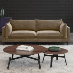 Canapé 3 Places En Velours KESTREL - Taupe De Pascal Morabito 8 Canapé 3 Places En Velours KESTREL - Taupe De Pascal Morabito -Promos Chesteris Boutique canape 438495