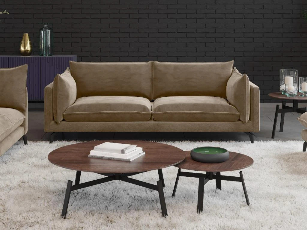 Canapé 3 Places En Velours KESTREL - Taupe De Pascal Morabito 4 Canapé 3 Places En Velours KESTREL - Taupe De Pascal Morabito – Image 4