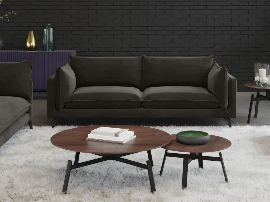 Canapé 3 Places KESTREL En Velours - Anthracite De Pascal Morabito 4 Canapé 3 Places KESTREL En Velours - Anthracite De Pascal Morabito – Image 4