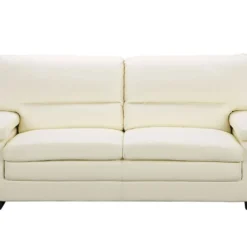 Canapé 3 Places En Cuir De Buffle Ivoire MIMAS II -Promos Chesteris Boutique canape 4428885
