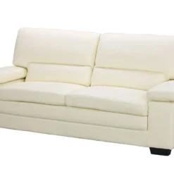 Canapé 3 Places En Cuir De Buffle Ivoire MIMAS II