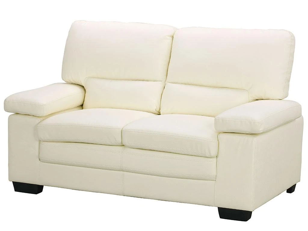 Canapé 2 Places En Cuir De Buffle Ivoire MIMAS II 1 Canapé 2 Places En Cuir De Buffle Ivoire MIMAS II