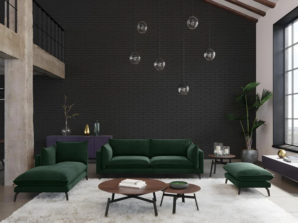 Canapé 3 Places KESTREL En Velours - Vert De Pascal Morabito 1 Canapé 3 Places KESTREL En Velours - Vert De Pascal Morabito