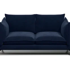 Canapé 2 Places KESTREL En Velours - Bleu Nuit De Pascal Morabito