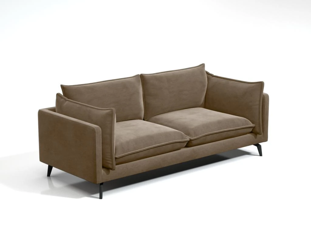 Canapé 3 Places En Velours KESTREL - Taupe De Pascal Morabito 3 Canapé 3 Places En Velours KESTREL - Taupe De Pascal Morabito – Image 3