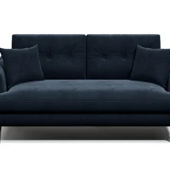 Canapé 2 Places En Velours GANESH - Bleu Nuit 8 Canapé 2 Places En Velours GANESH - Bleu Nuit -Promos Chesteris Boutique canape 443321