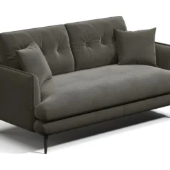 Canapé 2 Places En Velours GANESH - Anthracite 6 Canapé 2 Places En Velours GANESH - Anthracite -Promos Chesteris Boutique canape 443331