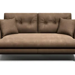 Canapé 2 Places GANESH En Microfibre Aspect Cuir Vieilli -Promos Chesteris Boutique canape 443349