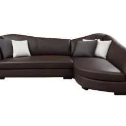 Canapé D'angle Cuir De Buffle 5 Places Et Pouf CAIPI - Marron - Angle Droit 12 Canapé D'angle Cuir De Buffle 5 Places Et Pouf CAIPI - Marron - Angle Droit -Promos Chesteris Boutique canape 448349