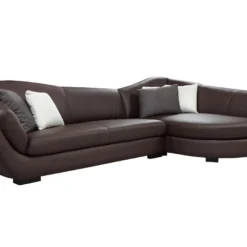 Canapé D'angle Cuir De Buffle 5 Places Et Pouf CAIPI - Marron - Angle Droit 13 Canapé D'angle Cuir De Buffle 5 Places Et Pouf CAIPI - Marron - Angle Droit -Promos Chesteris Boutique canape 448351