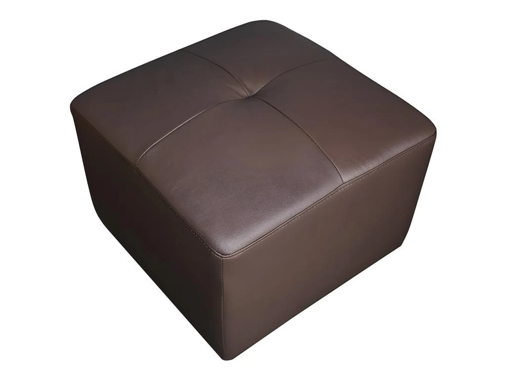 Canapé D'angle Cuir De Buffle 5 Places Et Pouf CAIPI - Marron - Angle Droit 8 Canapé D'angle Cuir De Buffle 5 Places Et Pouf CAIPI - Marron - Angle Droit – Image 8