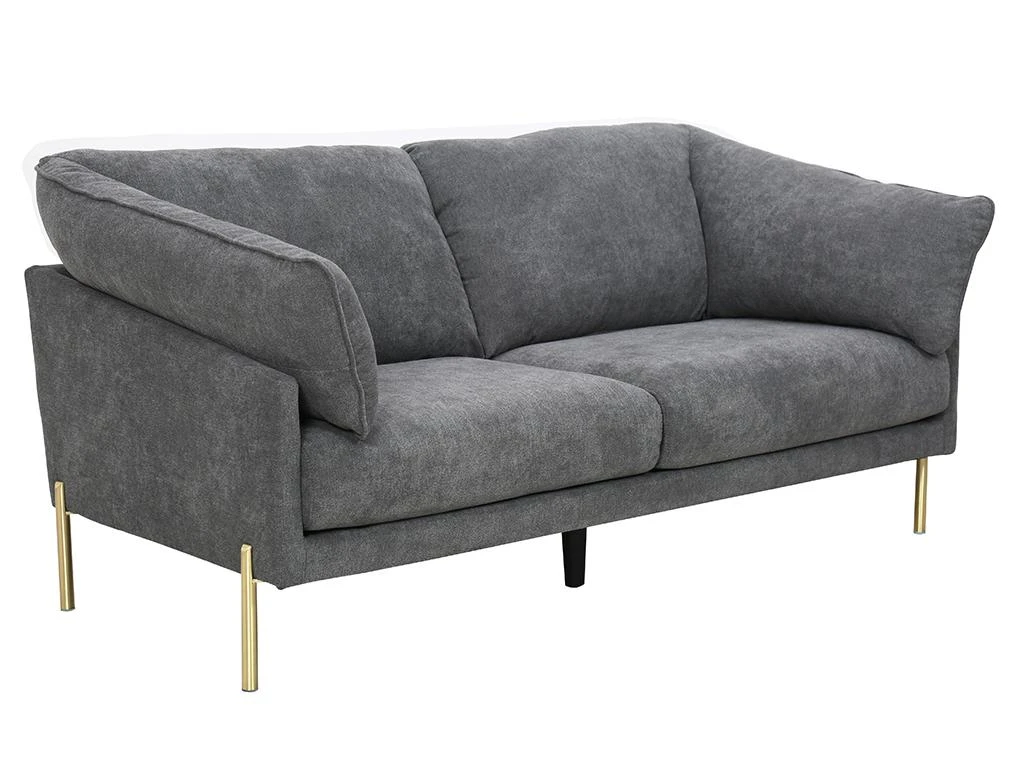 Canapé 2 Places En Tissu Gris SEDICO 2 Canapé 2 Places En Tissu Gris SEDICO – Image 2