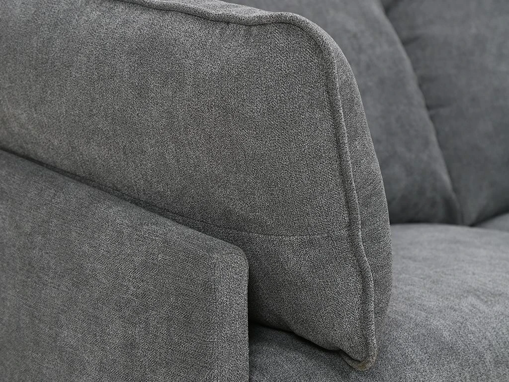 Canapé 2 Places En Tissu Gris SEDICO 6 Canapé 2 Places En Tissu Gris SEDICO – Image 6