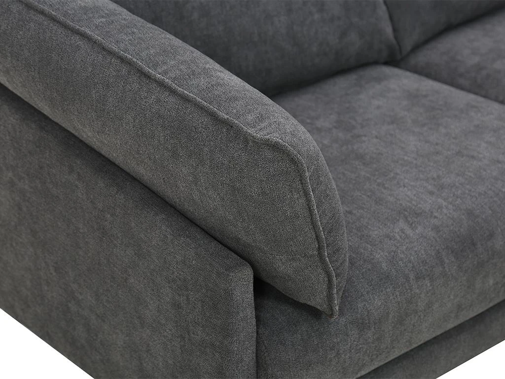 Canapé 2 Places En Tissu Gris SEDICO 5 Canapé 2 Places En Tissu Gris SEDICO – Image 5