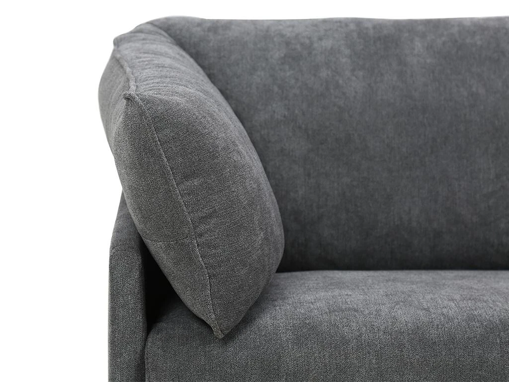 Canapé 2 Places En Tissu Gris SEDICO 4 Canapé 2 Places En Tissu Gris SEDICO – Image 4