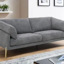 Canapé 2 Places En Tissu Gris SEDICO