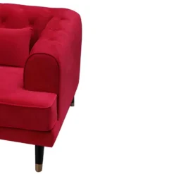 Canapé 3 Places En Velours Rouge CAMBO 5 Canapé 3 Places En Velours Rouge CAMBO -Promos Chesteris Boutique canape 453179