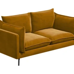 Canapé 2 Places En Velours KESTREL - Jaune Moutarde De Pascal Morabito -Promos Chesteris Boutique canape 473745