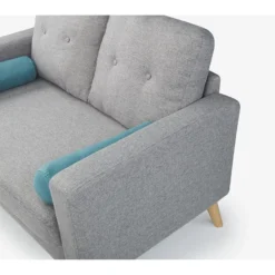 Canapé 2 Places TATUM En Tissu - Gris Chiné -Promos Chesteris Boutique canape 474055