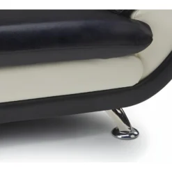 Canapé 3 Places En Simili INDICE - Bicolore Noir Et Ivoire -Promos Chesteris Boutique canape 474207