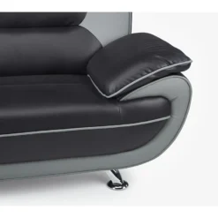 Canapé 3 Places En Simili NIGEL - Bicolore Noir Et Gris 10 Canapé 3 Places En Simili NIGEL - Bicolore Noir Et Gris -Promos Chesteris Boutique canape 474471