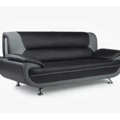 Canapé 3 Places En Simili NIGEL - Bicolore Noir Et Gris 9 Canapé 3 Places En Simili NIGEL - Bicolore Noir Et Gris -Promos Chesteris Boutique canape 474475