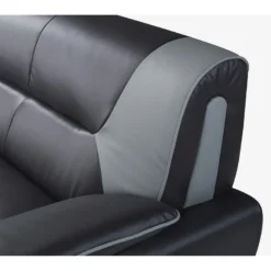 Canapé 2 Places En Simili NIGEL - Bicolore Noir Et Gris -Promos Chesteris Boutique canape 474487