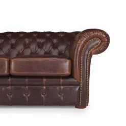 Canapé 2 Places Chesterfield CLOTAIRE 100% Cuir Vieilli -Promos Chesteris Boutique canape 475653