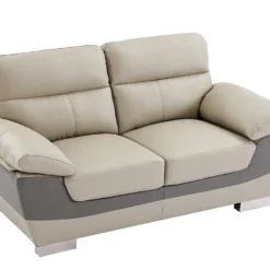 Canapé 2 Places En Cuir FRANCESCA - Taupe 12 Canapé 2 Places En Cuir FRANCESCA - Taupe -Promos Chesteris Boutique canape 479599