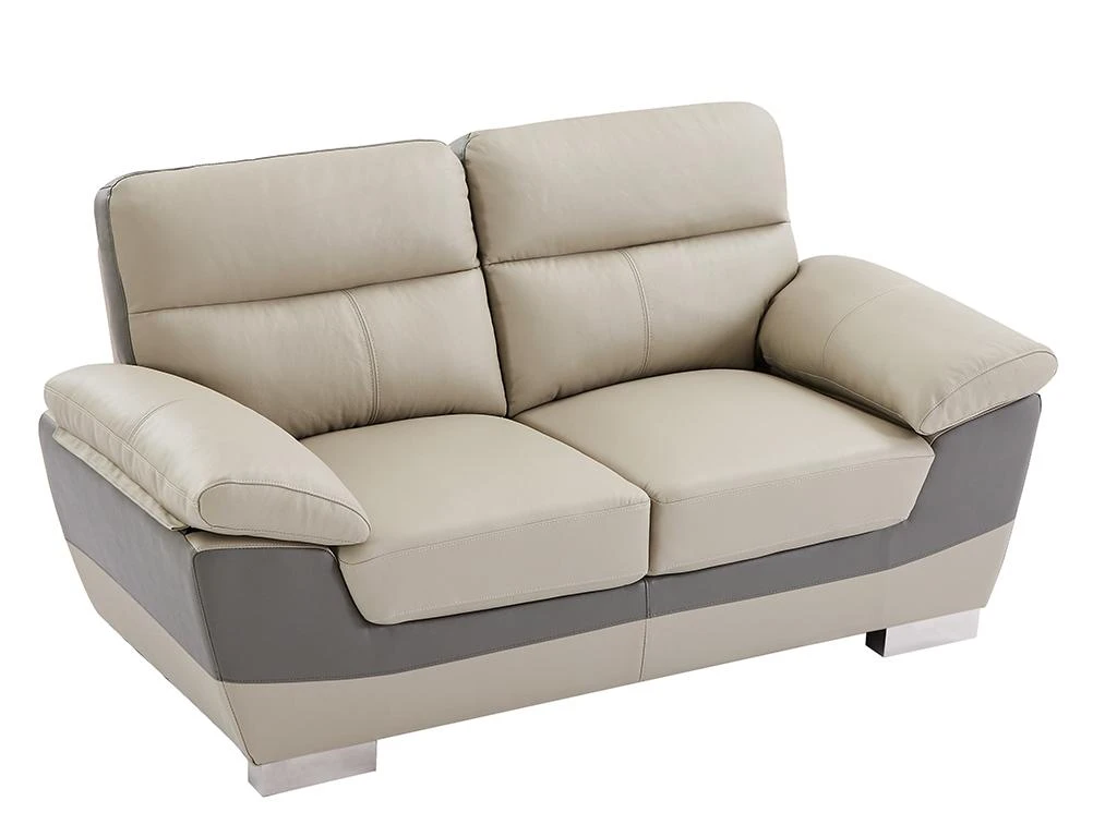 Canapé 2 Places En Cuir FRANCESCA - Taupe 3 Canapé 2 Places En Cuir FRANCESCA - Taupe – Image 3