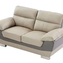 Canapé 2 Places En Cuir FRANCESCA - Taupe 19 Canapé 2 Places En Cuir FRANCESCA - Taupe -Promos Chesteris Boutique canape 479601