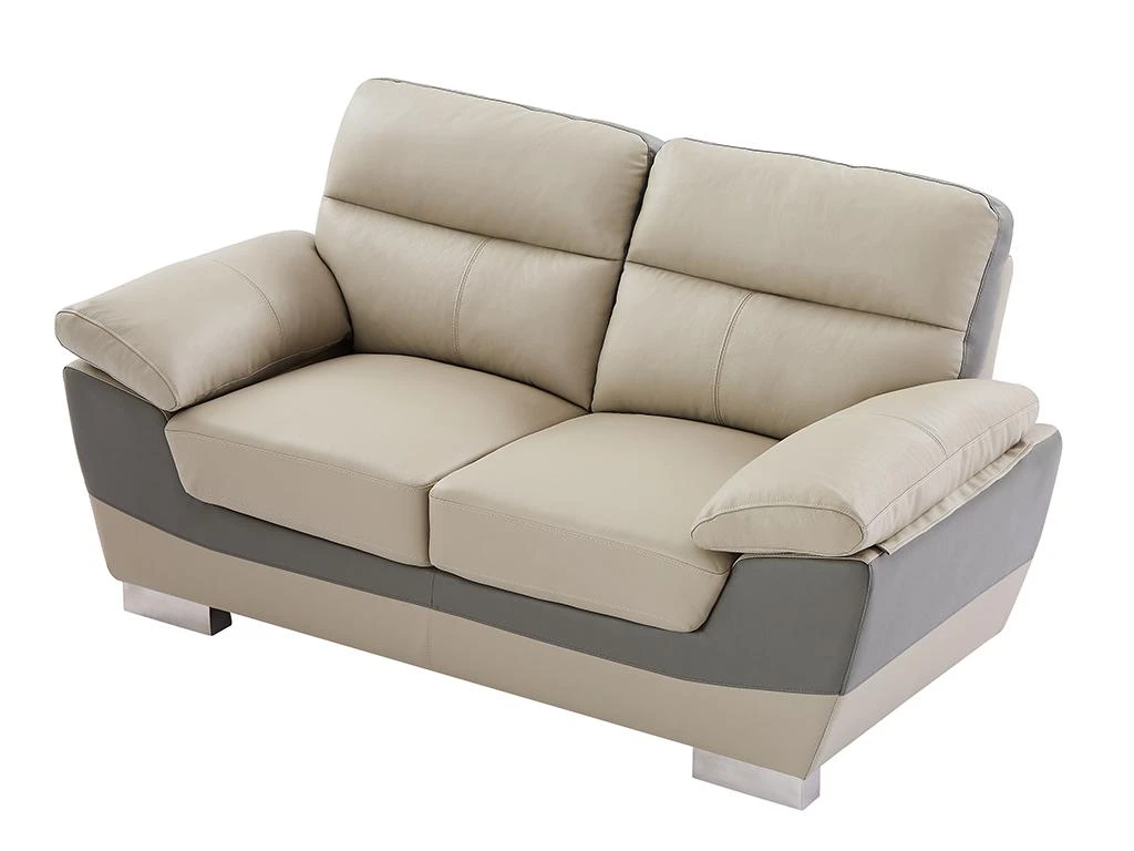 Canapé 2 Places En Cuir FRANCESCA - Taupe 10 Canapé 2 Places En Cuir FRANCESCA - Taupe – Image 10