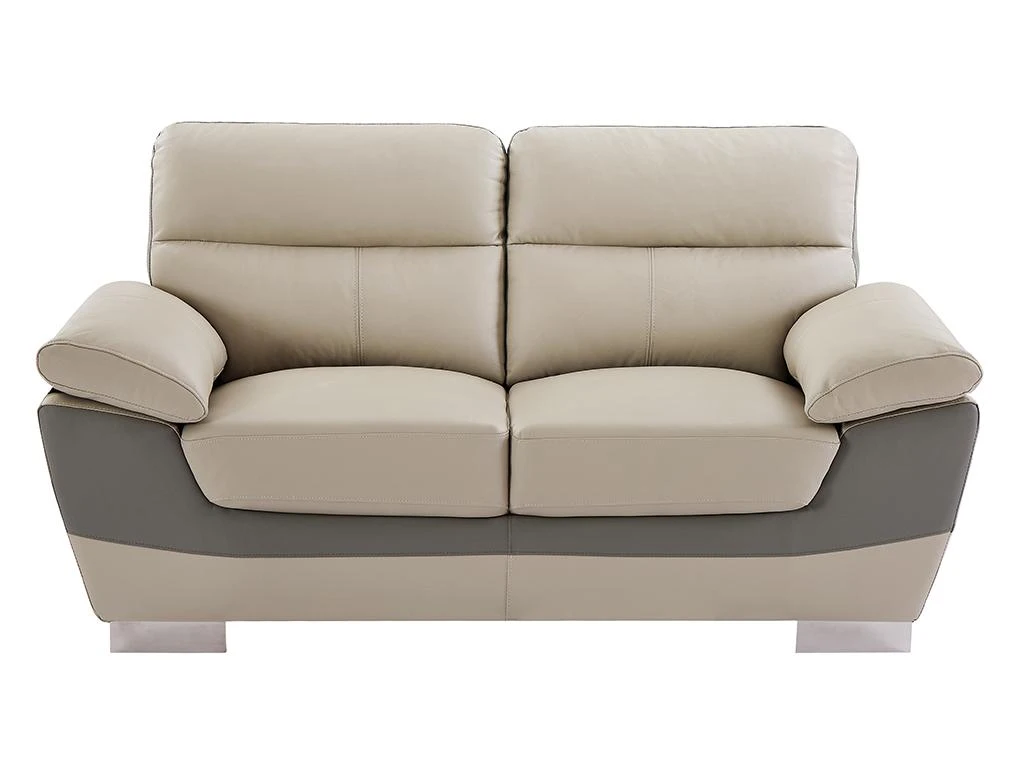 Canapé 2 Places En Cuir FRANCESCA - Taupe 4 Canapé 2 Places En Cuir FRANCESCA - Taupe – Image 4