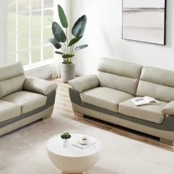 Canapé 3 Places En Cuir FRANCESCA - Taupe 19 Canapé 3 Places En Cuir FRANCESCA - Taupe -Promos Chesteris Boutique canape 479615